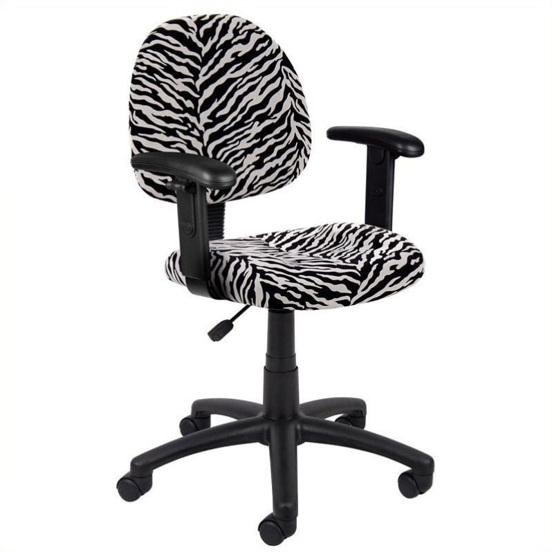 Boss Office S Zebra Print Microfiber Deluxe Posture Chair