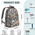 thumbnail image 5 of Cute Boxer Dog and Flowers Florals Backpack for School,Cute School Bag,Schoolbag with Adjustable Shoulder Straps & Padded Back,16.9 Inch, 5 of 5