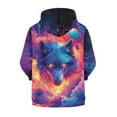 thumbnail image 2 of chaqlin Galaxy Wolf Hoodies for Boys Girls Trendy Y2K Zip Up Hoodie Long Sleeve Hooded Sweatshirts Kids School Jackets Casual Outerwear with Pockets, 2 of 7