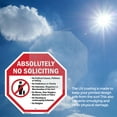 thumbnail image 4 of Absolutely No Soliciting  No Political Causes, Petitions or Polling 18 inch X 18 inch Octagon Vinyl Label Decal Sticker Weather Resistant, UV Protected for Workplace, Made in the USA, 4 of 5
