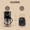 thumbnail image 5 of Haden Heritage 1.7 Liter Electric Kettle & Coffee Maker, Black & Copper, 5 of 10
