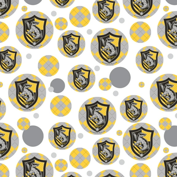 Harry Potter Hufflepuff Plaid Sigil Premium Gift Wrap Wrapping Paper Roll