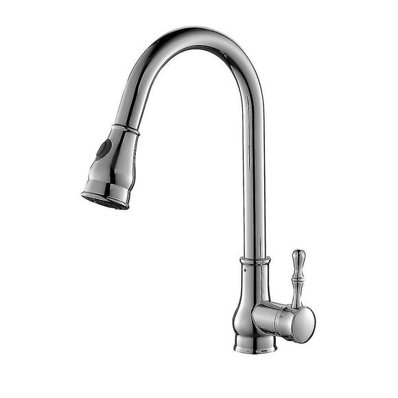 New Black Paint Kitchen Hot And Cold Faucet Sink Faucet Simple Brass Faucet Without Two Pipes