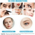 thumbnail image 6 of B Beauty Planet 20X Magnifying Mirror with Light, 20X/1X Double Sided Travel Mirror, 6 of 7
