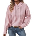 thumbnail image 2 of PEONAVET Chandail Col Roulé Femme Chandail Décontracté Col Rond Manches Longues Chandail Rayé Tricoté Blouse Ample, 2 of 9