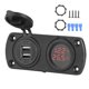 thumbnail image 2 of Cargador GPS Temperatura Voltímetro Cargador Coche Dual USB 12V Toma de Corriente Encendedor de Cigarros SocketBlue ANGGREK Otros, 2 of 8