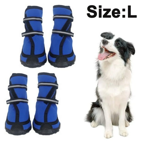 Duulaya Hukapapa Waterproof Pet Shoes Boots Breathable Paw Sole Protectors with Reflective  Rugged Anti-Slip Water Resistant for Small Medium Large Dogs  Pack of 4 Pcs160