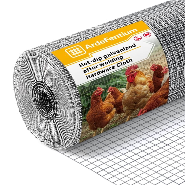 Malla metálica galvanizada ArdeFentium de 20 cm x 7,5 m, calibre 23