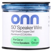 onn 50' 18 Gauge Speaker Wire for Car or Home Speakers