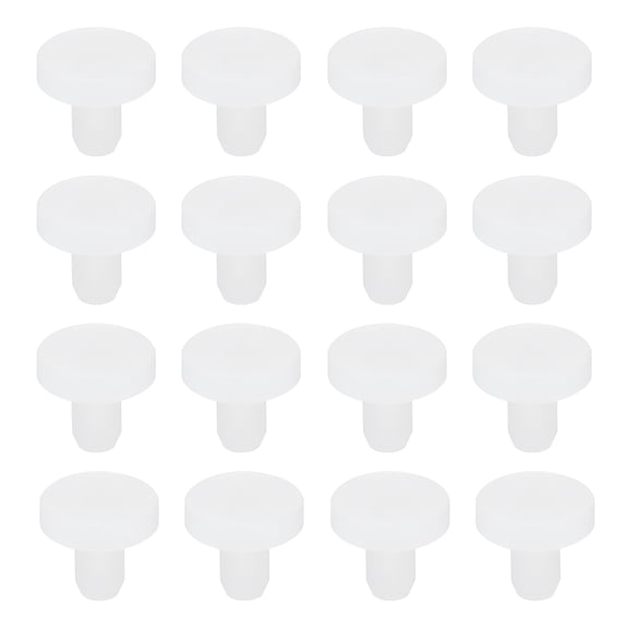 Uxcell Silicone Rubber Solid Plug Soft Flexible Stoppers T-Shaped Silicone Plugs for 5.0-5.09mm Hole 16 Pieces