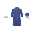thumbnail image 5 of Panda Uniform by HeedFit Women's 32" 3/4 Sleeve Lab Coat with Multi-Colored Plus Size M Navy, 5 of 6