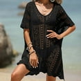 thumbnail image 3 of Gfyviroh Swimsuit Cover Ups for Women Lightweight V-Neck Beach Cover Ups Hollowed Out Coverups for Swimwear, 3 of 4