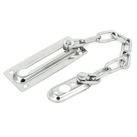 bolt tone guard lock chain security stainless slide steel door silver