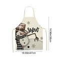 thumbnail image 3 of Steadline Christmas Themed Apron 47x38cm Polyester Kitchen Wear with Santa Tree Snowman Designs Holiday Cooking Protective Gear for Women Men, 3 of 6