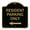 Black & Gold, variant on SignMission Designer Series Sign - Reserved Parking Sign Resident Parking Only (With Left Arrow) | Black & White 18" X 18" Heavy-Gauge Aluminum Architectural Sign | Made in the USA