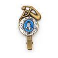 thumbnail image 1 of Paloma sombrero flor hoja Cartoon Illustration Broche broche broche broche Metal retro, 1 of 3
