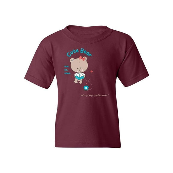 Cute Bear With Elephant Toy T-Shirt Juniors -Image by Shutterstock,  x-Small