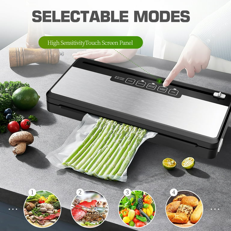 Vacuum Sealer Machine, Food Vacuum Sealer with Powerful Suction | Slim  Design | Easy to Use | Led Indicator Lights for Sous Vide, Meal Prep,  w/Starter