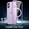 thumbnail image 3 of JETech Magnetic Case for iPhone New 6.3-Inch Compatible with MagSafe, Shockproof Phone Bumper Cover, Anti-Scratch Clear Back (Purple), 3 of 5
