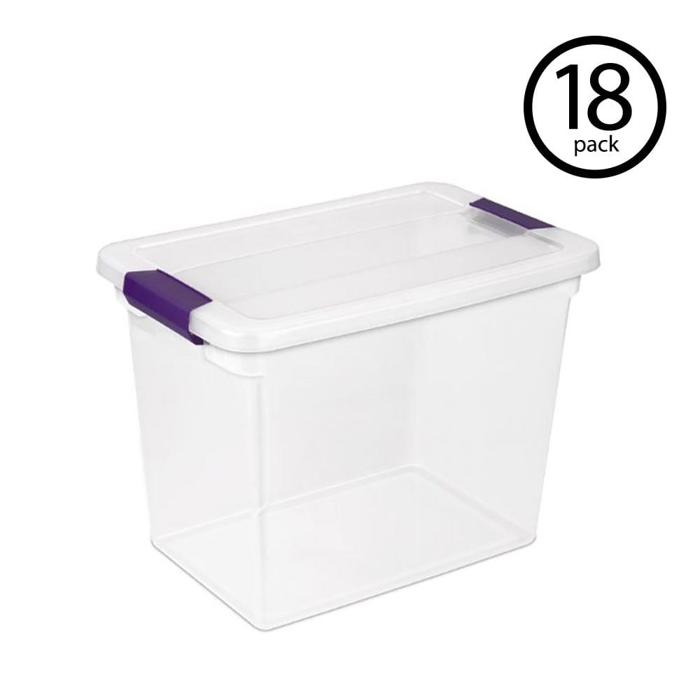 Sterilite 17631706 27 Quart Clearview Latch Box Storage Tote Sterilite 17631706 27 Quart Clearview Latch Box Storage Tote Container 18 Pack