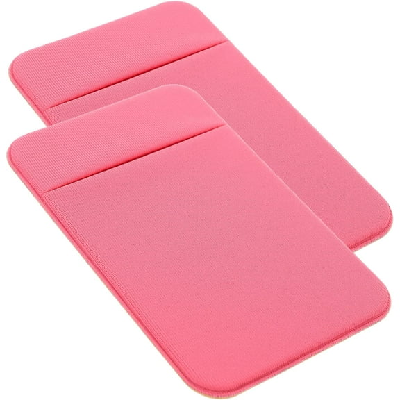 2pcs Mobile Phone Back Sticker Pocket Back Pocket Cellphone Holder Stick on Wallet Phone Wallet Card Wallets Smart Phone Smart Wallets Phone Back Bag Mobile Phone Wallet Lycra