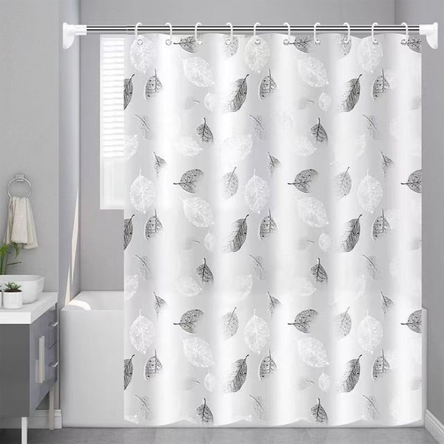 Cortina de ducha grande impermeable | Tejido de poliéster estéril y resistente al moho | Cortina colgante plegable y fácil de limpiar de 120 x 180 cm | Ojales inoxidables | Para baño, caravana, spa,