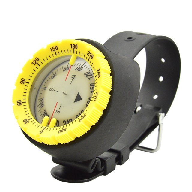Yiwa Scuba Compass, Strong Magnetic 50-Meter Dive Wrist Compass, With Balanced System & Luminous Function For Outdoor Sports Diving, Sailing, Survival Emergency
