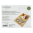 thumbnail image 2 of JS Gourmet - Bamboo Cheese Board with 3 Knives, 2 of 2