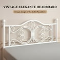 thumbnail image 4 of E-motie Metal Platform Bed Frame Queen Size with Butterfly Pattern Vintage Headboard & Footboard, Underbed Storage, White, 4 of 9