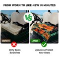 thumbnail image 4 of Golf Cart Seat Covers for 2 Seater,Burnt Orange Floral Microfiber Cart Seat Towel Blanket,Tropical Botanical Leaves Floral Absorbent Breathable Non Slip Bench Seats Protector for Golf Course 51"x31", 4 of 9