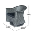 thumbnail image 6 of Mackenzie Outdoor Swivel Wicker Chairs with Cushions, Set of 4, Mixed Black, Dark Gray, 6 of 7