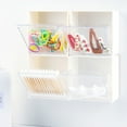 thumbnail image 4 of Bxaolu 2-in-1 Cotton Pad Holder & Dispenser, Wall Mounted Organizer with Storage Box for Cotton Balls, Floss, Hairpins, Rubber Bands, Clips (White,1Pack), 4 of 9