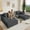 Dark Gray, variant on 107" U-Shaped Modular Sectional Sofa with Ottoman, Corduroy Deep Seat Couch for Living Room, No Assembly Required