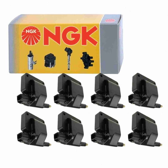 8 pc NGK 48633 Ignition Coils for 2505-98364 36-1108 56028172 56028172AB 56028172AC 56028173 88921269 C523 E236 E236P GN10174 IC410 IC410SB UF-198 UF198 UF198T Spark Plug Wire Boot