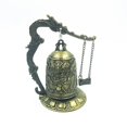 thumbnail image 1 of Reloj de bronce con forma de dragón y cerradura, adornos de feng shui, carillón de viento, joyería artesanal, campana de metal, 1 of 5