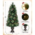thumbnail image 3 of Árbol de Navidad Decoway artificial preiluminado de 4 pies con base dorada, 3 of 8