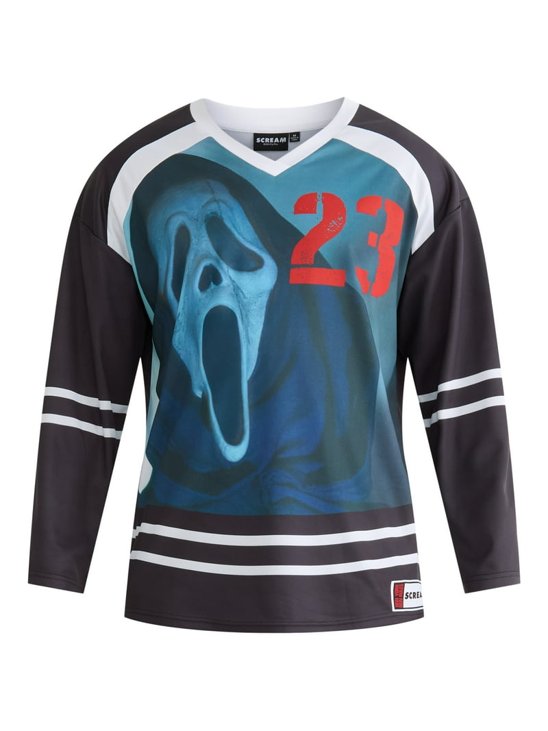 Scream Ghostface Men's & Big Men's Graphic Hockey Jersey with Long