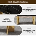 thumbnail image 6 of LiviNest Modern Dining Table Set with 6 Chairs: Glass Top with Marble Pattern & Gold Metal Legs - Orange Gray PU Chairs for Content Creators & Small Apartments - Easy Assembly & 300lb Capacity Home F, 6 of 6