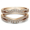 TwoBirch White Sapphire Infinity Wedding Ring Guard Enhancer In Sterling Silver With White Sapphire (0.49ct)