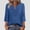 Blue, variant on Women's 3/4 Sleeve V-Neck Lace Blouse, Boho Chic Top for Casual and Dressy Occasions