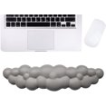 thumbnail image 5 of Cloud Keyboard Wrist Rest, Ergonomic Mouse Pad Set with Wrist Support, PU Leather Keyboard Mouse Pad Set with Anti-Slip Base for Typing Relief Zonewd, 5 of 5