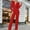 Red, variant on Long Sleeves Sequin Wide Leg Party Jumpsuit (L, Black)
