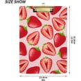 thumbnail image 3 of 12.5"x9" Red Strawberry Clipboards, Standard A4 Letter Size Nursing Clipboard with Low Profile Metal Clip Decorative Clip Board for Office Supplies,Gold, 3 of 7