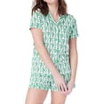 thumbnail image 1 of Womens Pajamas Set 2 Piece Button Down Monkey Shorts Set Y2k Preppy Loungewear Pjs 26s, 1 of 5