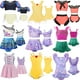 thumbnail image 2 of Bañador con estampado de sirena para niñas, ropa de playa para vacaciones de verano, 2 piezas, Bikini de manga voladora, 2 of 5