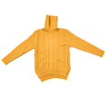 thumbnail image 4 of IMENGL Mode Couleur Unie Col Roulé Tricot Rétro Chandail à Manches Longues pour Femmes, Jaune TG, Taille m-TG, 4 of 5