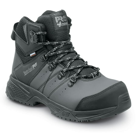 

Timberland PRO Switchback Women s Black/Grey Pop Comp Toe EH WP MaxTRAX Slip-Resistant Work Hiker (9.0 W)