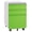Green & White,3 Drawer File Cabinet,Rectangular, variant on 3 Drawer Metal Rolling File Cabinet, White Under Desk Filing Cabinet, Lockable 15.7-inch Wide Document Storage with Anti-Tilt Design, Full-Extension Drawers, Pencil Tray, 330 lbs Weight Capacity