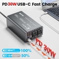thumbnail image 3 of Inversor de corriente BESTEK de onda sinusoidal pura, 400 W, DC, 12 V a 110 V AC, 3 of 8