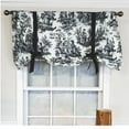 thumbnail image 2 of RLF Home Modern Design Classic Pique Tie-Up Window Valance 50" x 18" Black, 2 of 4